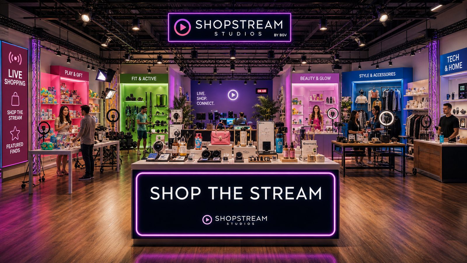 Shop the Stream neon sign